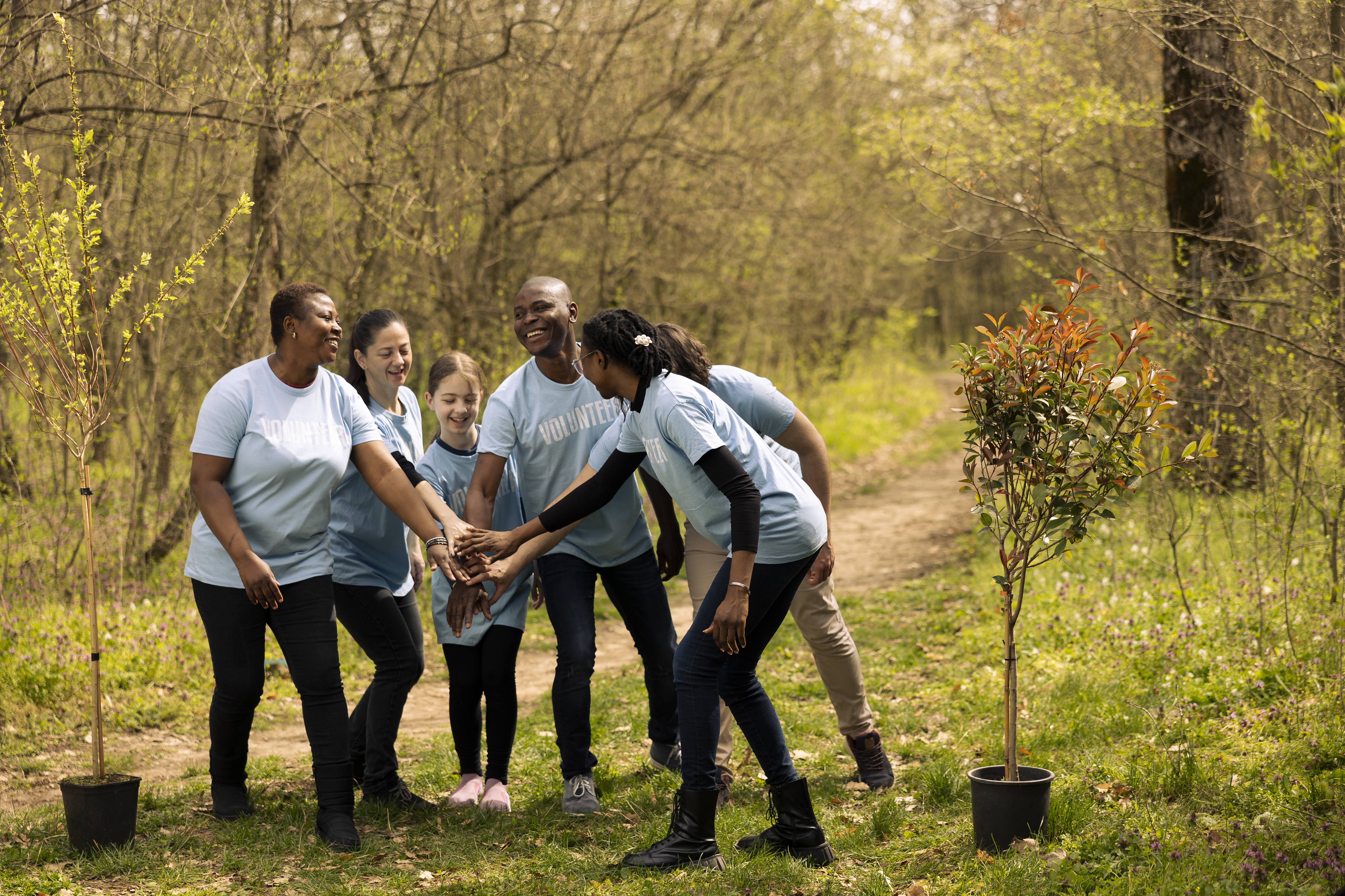 Volunteers supporting community